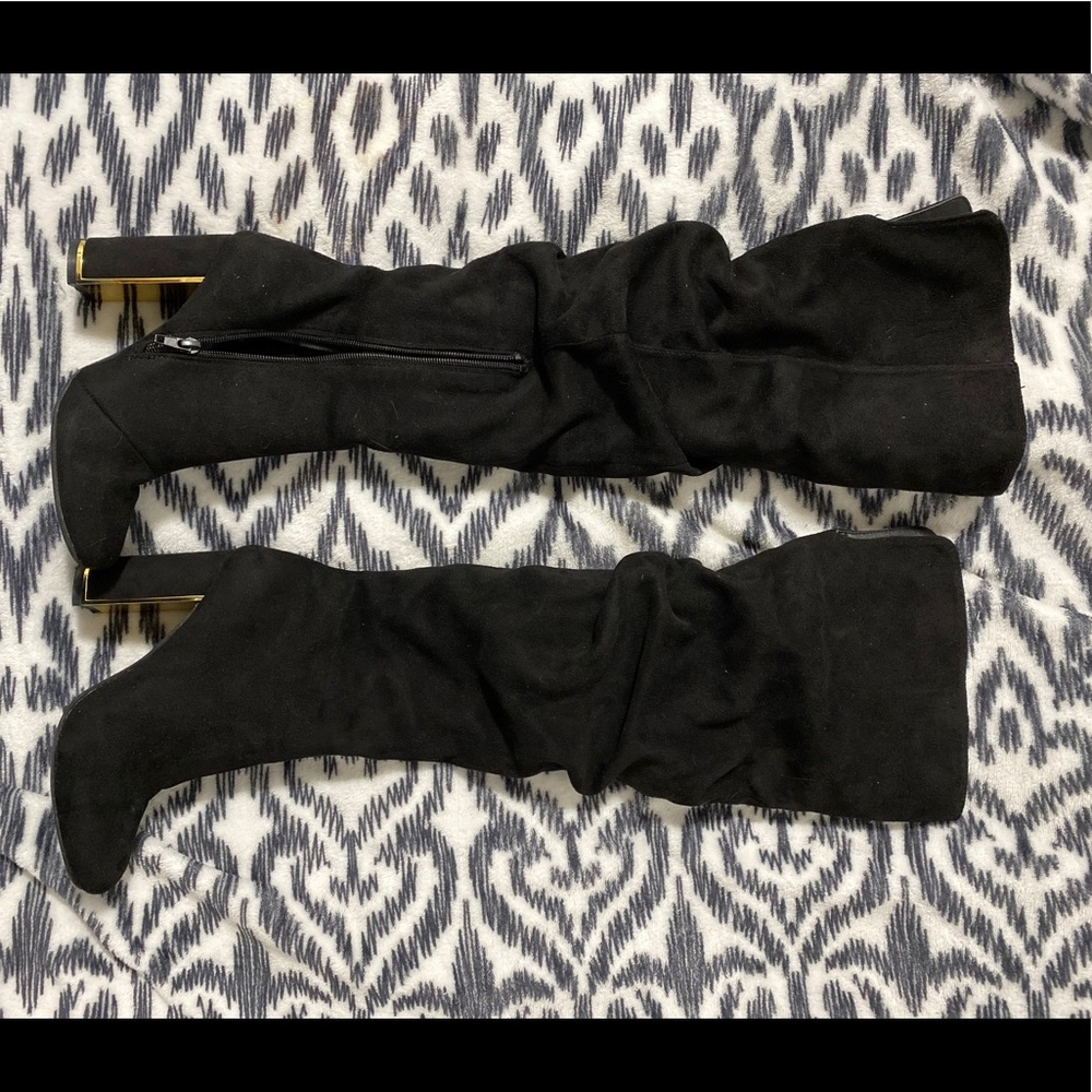 Black knee high boots